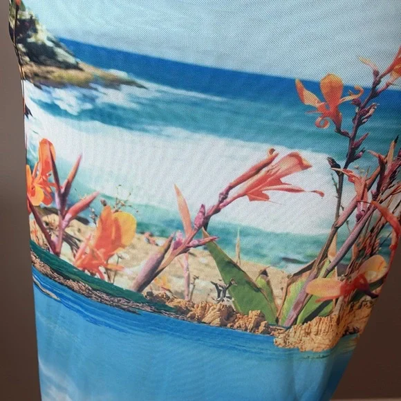 Zara Printed Resort Slip Dress Spaghetti Strap - Picture 3 of 8